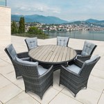 Комплект мебели Барселона (AFM-190 Grey-Light Blue 6Pcs) иск.ротанг Комплект мебели Барселона (AFM-190 Grey-Light Blue 6Pcs) иск.ротанг