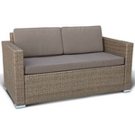 Плетеный диван из искусственного ротанга S52B-W56 Light brown Плетеный диван из искусственного ротанга S52B-W56 Light brown