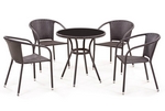 Комплект мебели Ахен T282ANS/Y-137C4PCS-W51 (коричневый) Комплект мебели Ахен T282ANS/Y-137C4PCS-W51 (коричневый)