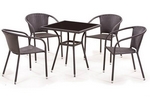 Комплект мебели Гановер T282BNS/Y-137C4PCS-W51 (коричневый) Комплект мебели Гановер T282BNS/Y-137C4PCS-W51 (коричневый)