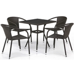 Комплект мебели Матаро (T282BNS-Y137C-W53 Brown 4Pcs) иск.ротанг Комплект мебели Матаро (T282BNS-Y137C-W53 Brown 4Pcs) иск.ротанг