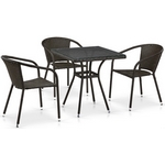 Комплект мебели из иск. ротанга Кальяри T282BNT-Y137C-W53 Brown 3Pcs Комплект мебели из иск. ротанга Кальяри T282BNT-Y137C-W53 Brown 3Pcs