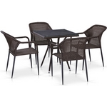 Комплект мебели из иск. ротанга Реджо T282BNT-Y35-W2390 Brown 4Pcs Комплект мебели из иск. ротанга Реджо T282BNT-Y35-W2390 Brown 4Pcs