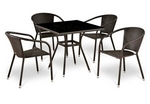 Комплект мебели Карро T283BNS/Y-137C4PCS-W51 (коричневый) Комплект мебели Карро T283BNS/Y-137C4PCS-W51 (коричневый)