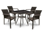 Комплект мебели Каракас T283BNT-A2001B4PCS-W53 (коричневый) Комплект мебели Каракас T283BNT-A2001B4PCS-W53 (коричневый)