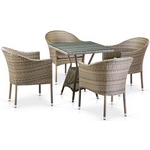 Комплект мебели из иск. ротанга Бадалона T706G-Y350G-W1289 Pale 4Pcs Комплект мебели из иск. ротанга Бадалона T706G-Y350G-W1289 Pale 4Pcs