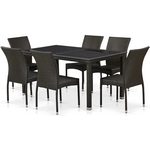 Комплект мебели из иск. ротанга Гарга T246B-Y380A Brown 6Pcs Комплект мебели из иск. ротанга Гарга T246B-Y380A Brown 6Pcs