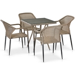 Комплект мебели из иск. ротанга Рагац T282BNT-Y35G-W1289 Palle 4Pcs Комплект мебели из иск. ротанга Рагац T282BNT-Y35G-W1289 Palle 4Pcs